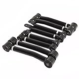 Adjustable Control Arm Set (8 Pieces) - Black Replacement for Cherokee 1993-1998 & Wrangler TJ 1997-2006