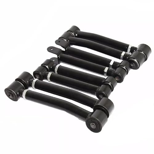 Adjustable Control Arm Set (8 Pieces) - Black Replacement for Cherokee 1993-1998 & Wrangler TJ 1997-2006