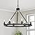 Black Farmhouse Chandelier, 6-Light Wagon Wheel Chandelier with Adjustable Height, Dining Room Light Fixture, Hanging Lights for Kitchen Island, Living Room, Bedroom, Entryway, E12 Base