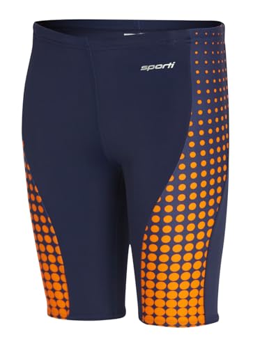 Image of Sporti Boys' Athletic Jammer Swimsuit, Youth Competitive Abstract Printed