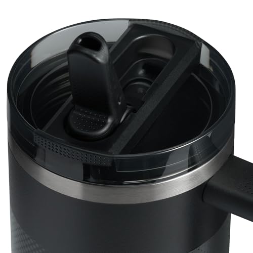 Image of Stanley Quencher ProTour Flip Straw Tumbler with Leakproof Lid 30 oz | Built-In Straw and Handle | Cup Holder Compatible for Travel | Insulated Stainless Steel Cup | BPA-Free | Black Fade