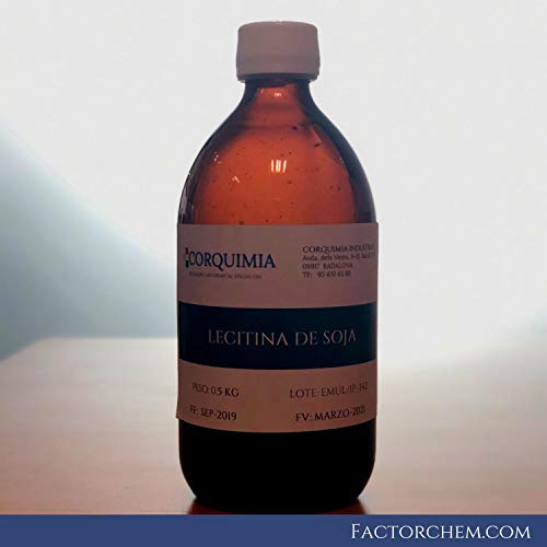 LECITINA DE SOJA LIQUIDA E-322 | 100% LIBRE DE GMO (0,5 KG)
