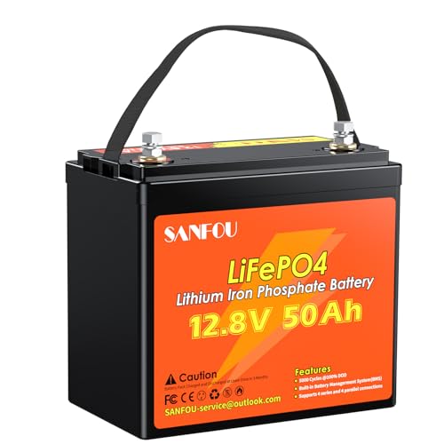 Batterie LiFePO4 Timeusb 12V 50Ah Pro - Cycle Profond 15000+ Cycles Pour Camping-car, Solaire, Bateau