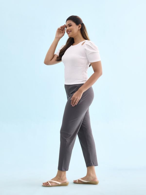 Image of GO Colors Women Rib Pant