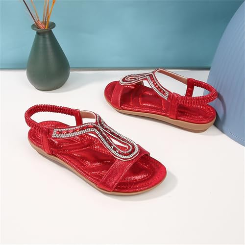 Toddler Girls Sandals Sparkly Rhinestone Girl Shoes Soft Rubber Princess Summer Wedding Party for Little Kid/Big Kid4