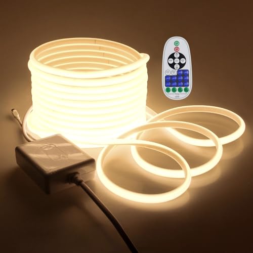 Cinta LED COB exterior impermeable 25 m luz cálida 3000K miniatura 2