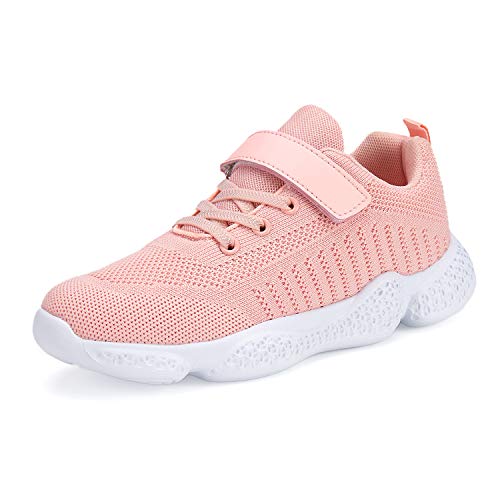 Image of Hetios Kids Shoes Girls Lightweight Athletic Running Shoes Breathable Knit School Sports Shoes (Toddler /Little Kid /Big Kid)