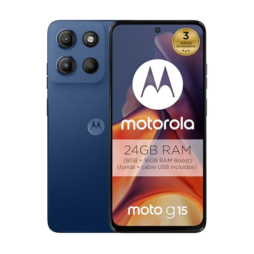 Motorola Moto g15 24GB (8G+16GB RAM Boost)/256GB Blue, Spain, 6.7...