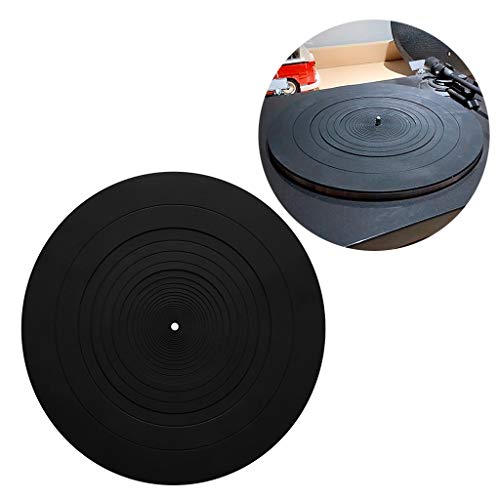 Xiaoyao24 Tapis antidérapant en silicone anti-vibration pour tourne-disque vinyle phonographe, aide à éliminer l'électricité statique sur les disques, réduit les vibrations. - Image 4