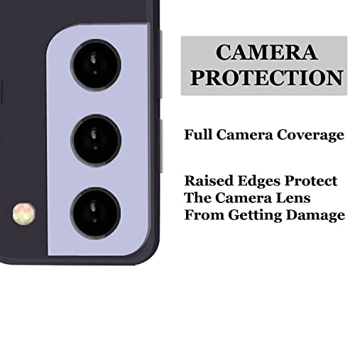 Image of A rtistque Liquid TPU Silicone Matte Shockproof Flexible with Camera Protection Soft Back Cover Case for Samsung S21 Plus - Black