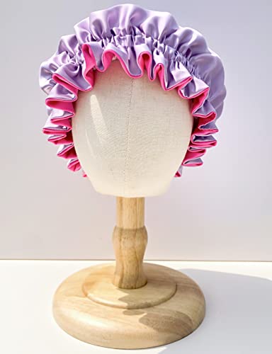 Image of AKISS Baby Infant Newborn Toddler Satin Silk Hair Bonnet for Baby Girl Boy Sleeping Kids Cap Hat