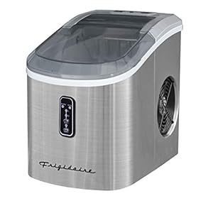 Frigidaire EFIC103-AMZ-SC Counter Top Maker with Over-Sized Ice Bucket, Stainless Steel, Self Cleaning Function, Heavy…