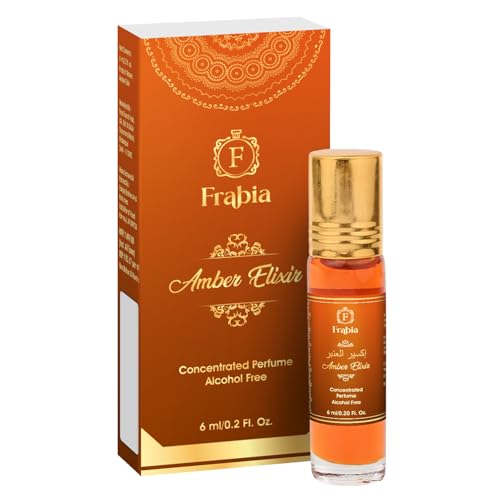 Image of Amber Musk Perfume Oil for Men & Women | Long Lasting Alcohol-Free Attar | Warm Woody Musky Fragrance | Roll-On Concentrated Perfume Oil, 6 ml / 0.2 fl Oz