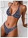 WDIRARA Women's Polka Dots Bikini Set Halter Triangle Swimsuit 2 Piece Bathing Suit Blue XX-Small