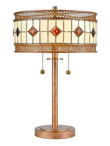 Dale Tiffany TT17113 Minerals Table Lamp, 23.25", Amber Dale Tiffany TT17113 Minerals Table Lamp, 23.25", Amber