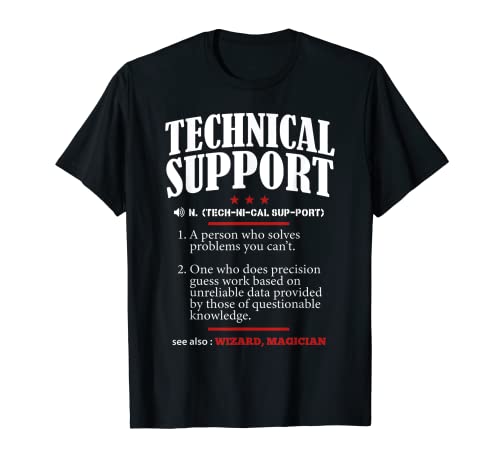 Tech Support Definition Funny Engineer Computer Nerd Gift - computador t-shirt, Preto, S