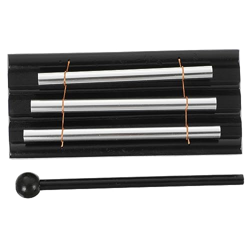 Levemolo Black Wind Chime Percussion Wind Chime Easy to Play Wind Chime Portable Wind Chime Clear Sound Wind Chime Musical Instruments Chime with Mallet Metal Wind Chimes Wood