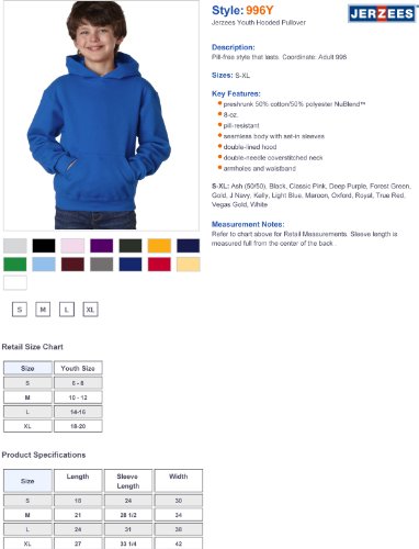 Jerzees Boys' Youth Pullover Hood2