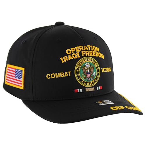 Image of Operation Iraqi Freedom Veteran Hat for Men Official Licensed US Army OIF Combat Veterans Adjustable Cap