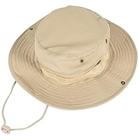 Sonnenhut Damen Herren, Sonnenhut Uv Schutz 50, Boonie Hat, Fischerhut Outdoor, Outdoor Wanderhut Faltbar Breite Krempe, Geeignet zum Angeln, Jagen, Camping, Wandern(Khaki)