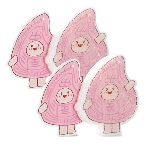 Image of 4-Pack AntoKueh Cellulose Compressed Sponges - Cute Cartoon Shapes, Natural Kitchen Sponges for Cleaning, Eco-Friendly&Reusable, Odor-Free