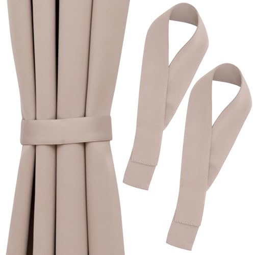 Blumtal ferma tende oscuranti set da 2 - fermatenda blackout 7x25 cm - fermatende e raccogli tenda lavabile - ferma tenda camera da letto - ferma tende oscuranti e termiche - ferma tende marrone talpa