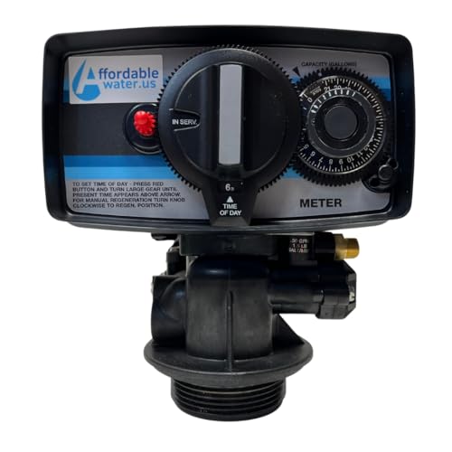 Fleck 5600 Analog Mechanical Metered Water Softener Replacement Valve - On Demand Head with Paddlewheel Meter