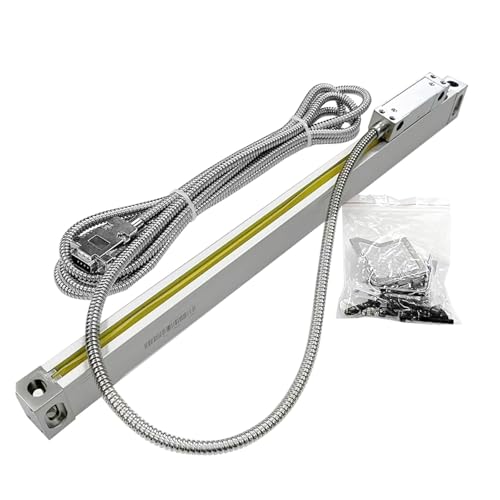 0.005mm リニアスケール 格子定規 5um センサー エンコーダー TTL 100mm-400mm 旋盤フライス工具用(250mm travel)