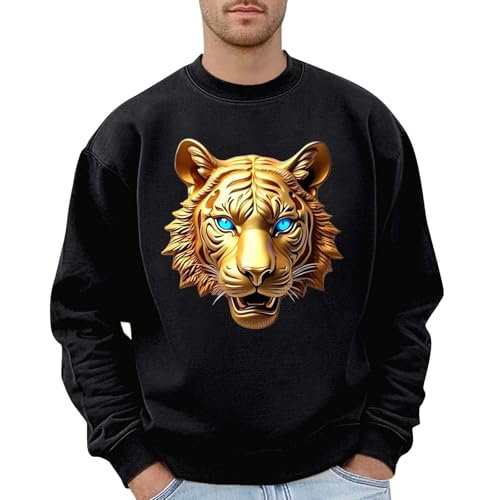 Pull col rond pour homme en polyester style vintage idéal loisirs