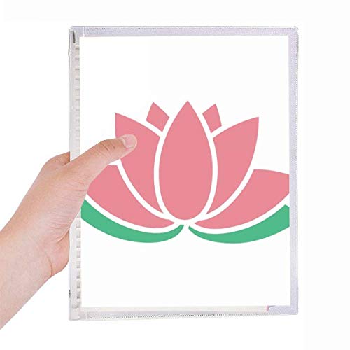 Carnet de notes en spirale rechargeable d'exception en feuilles de lotus