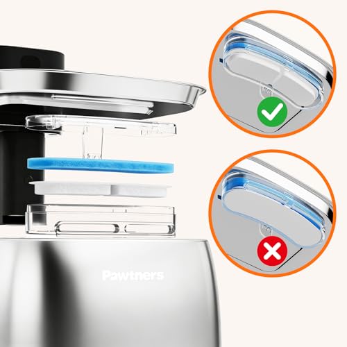 Image of Pawtners 8 Pack Replacement Filters for STR-PT-108A Pumpless Cat Fountain