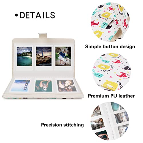 Rieibi 96 Pockets Mini Photo Album, Wallet PU Leather Photo Album for Fujifilm Instax Mini Evo/12/11/8/9/7s/25/70/90 Instant Camera, Shine Colorful Photo Album for Polaroid - Image 4