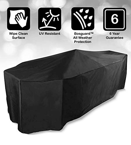 Bosmere D530 Storm Black - Funda Rectangular para Exterior (6 Asientos)