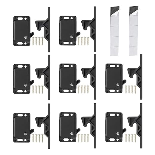 8 Pack Cabinet Door Latch/RV Drawer Latches, 8 Pull Force Latch, Holder for Home/RV Cabinet with Mounting Screws, Perfect for RV, Camper, Motorhome, Trailor, OEM Replacement