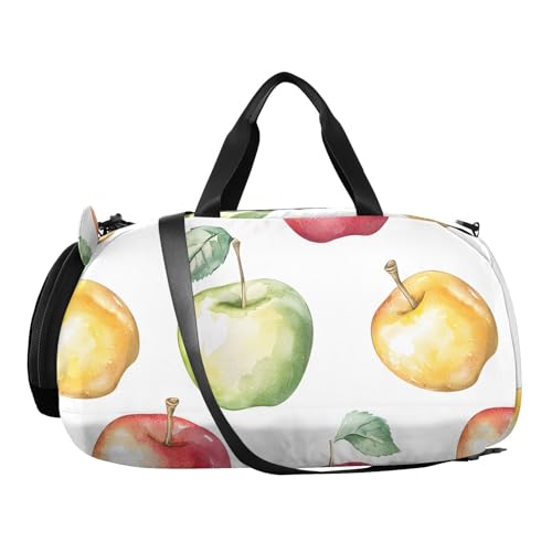 Duffle Bag for Boys or Girls with Shoes Compartment, Fruit Pattern Sports Travel Bag Overnight2