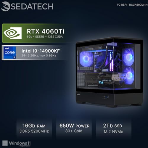 PC Gaming Pro Watercooling Full Vision • i9-14900KF • RTX4060Ti • 16Gb DDR5 • 2Tb SSD M.2 • Windows 11 - PC Desktop - Immagine 1