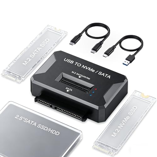 Caja externa para disco M.2 NVMe USB a SATA, adaptador miniatura 1