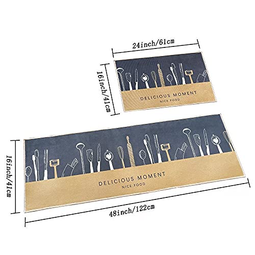 Image of HomeCloud Anti Fatigue Kitchen Rug Printed Thick Anti Slip, Washable, Big Size, Designer Folding Kitchen Mat for Home BedroomStandard Size (41 x 122 cm 41 x 61 cm) ( Kitchen del Movement)