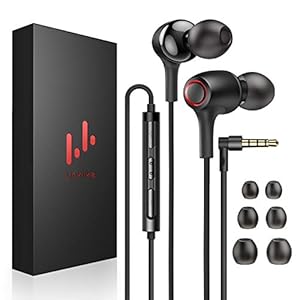 Linklike Dual-Treiber In Ear Kopfhörer mit Kabel, 4D Stereo Ohrhörer mit Mikrofon Volume Control, Kristallklarer Extra-Bass/Anrufe, geräuschisolierende Earbuds mit 3,5 mm Klinke