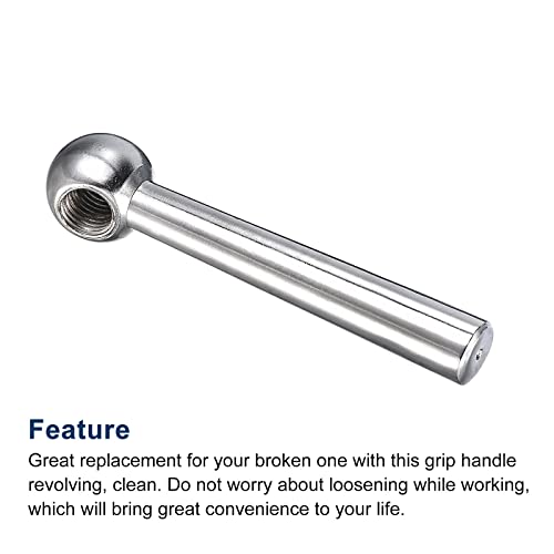 Image of uxcell Milling Machine Ball Table Handle, 1Pcs M16 Threaded 125mm /4.92 inch Length Ball Crank Table Handle Revolving Handle Replacement Parts for Industry Accessory