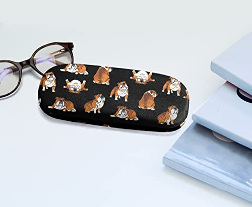 Image of WIRESTER Hard Shell Eyeglasses Case, Clamshell Sunglasses Holder Protective Cover with Microfiber Cloth