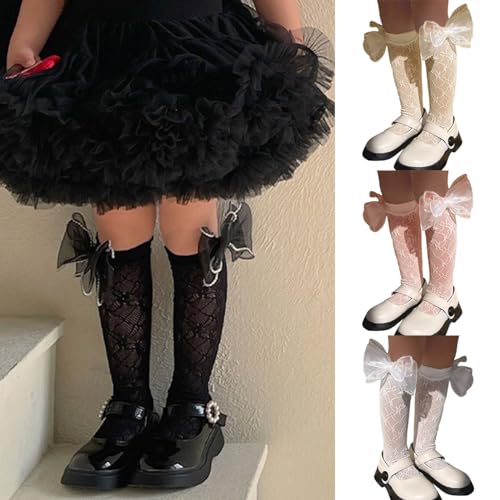 Children's Stockings Comfortable Calf Length Socks Soft & Breathable Infants Under Knee Length Socks For Girls Stretchable Lo2