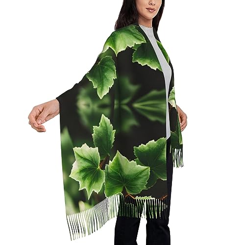 Ivy Blossoms Tree Print Tassel Scarf For Women Men,Soft Scarf Shawl For Winter Fashion, Lightweight Scarf Shawl4