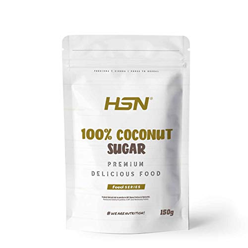 Azúcar de Coco de HSN | 100% Puro, Para Recetas Sanas, Edulcorante natural | Vegano, Sin Gluten, Sin Lactosa, Sin Aditivos, Sin Refinar, 150gr