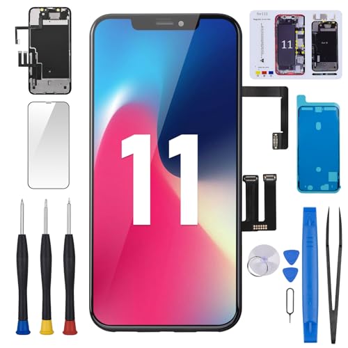 Image of for iPhone 11 Screen Replacement with Ear Speaker 6.1 inch LCD | 3D Touch Display Digitizer Full Assembly Tools with Glass Protector Front Earpiece Proximity Sensor Repair A2111 A2223 A2221