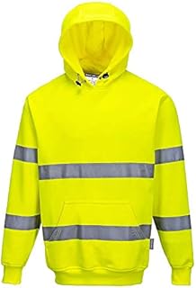 Portwest Hi-Vis Hooded Sweatshirt, Size: L, Colour: Orange, B304ORRL