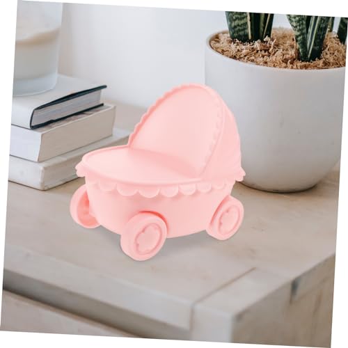 Lámpara de mesa noche forma cochecito rosa miniatura 6