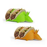 Pund'it Tacodillo Taco Holders, Set of 2 Armadillo Themed Taco Platters