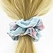 Susulu Set of 4pcs Women's Chiffon Flower Hair Scrunchies Chiffon Ponytail Holder (Mix Colors)