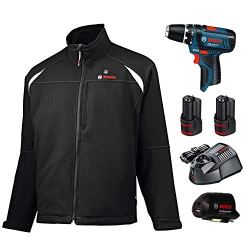 Preisvergleich Produktbild Bosch Professional Arbeitsjacken und mäntel, Heat+Jacket10,8V Basic-2XL+GSR10,8